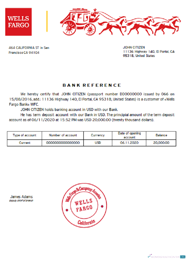 Download USA Wells Fargo Bank Reference Photoshop template